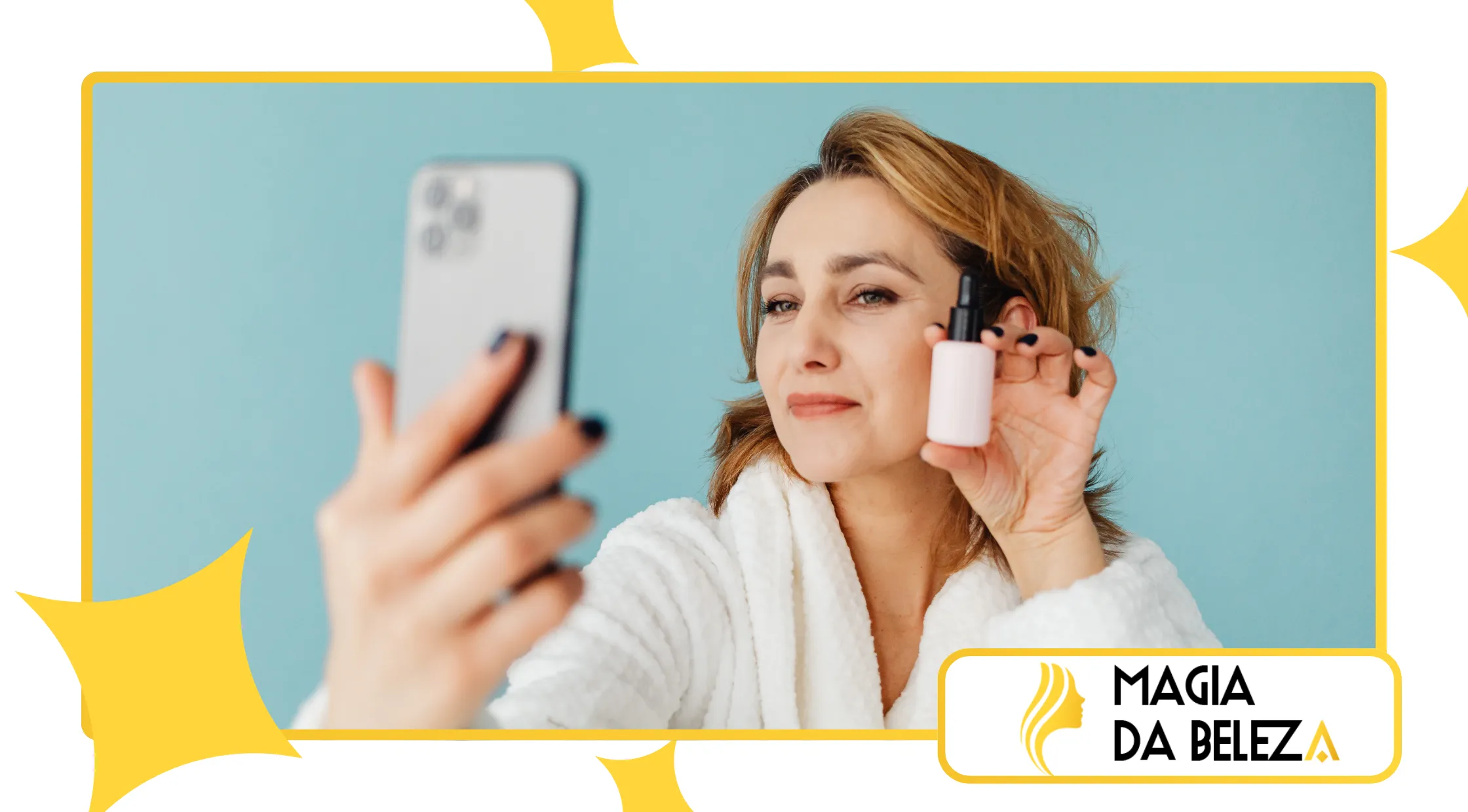 Guia de maquiagem com efeito blur