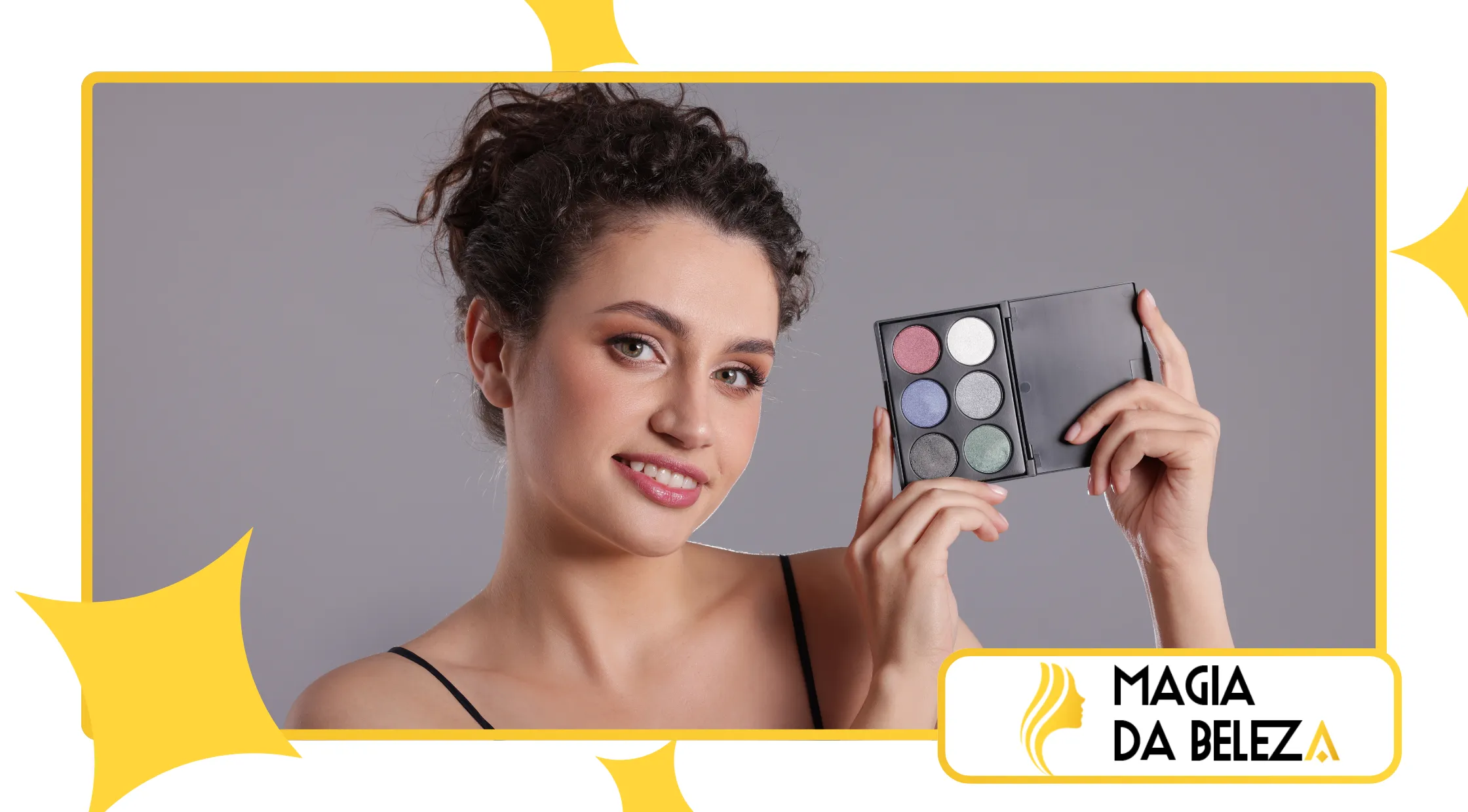 Guia de maquiagem com efeito blur