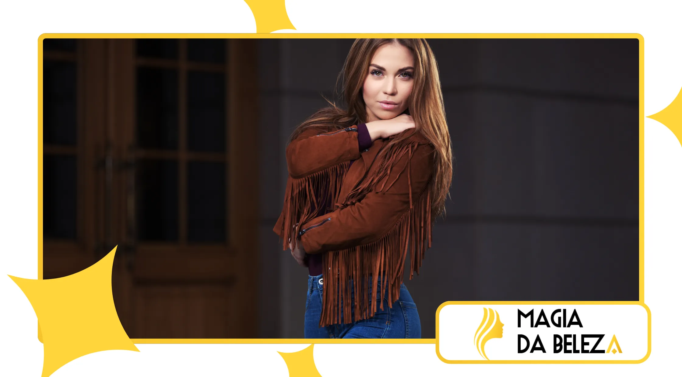 Tendência de fringe jackets