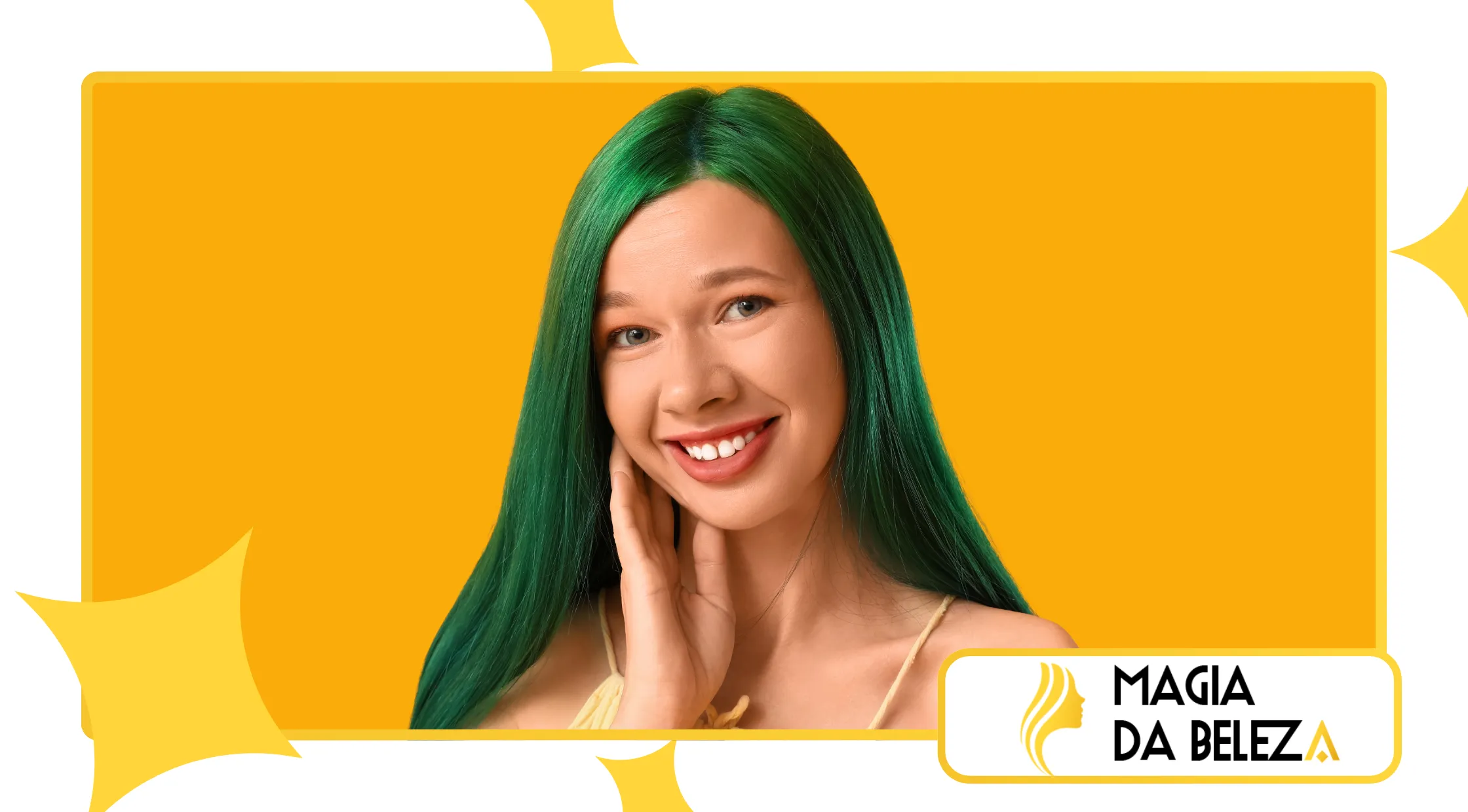 Cabelo verde e amarelo